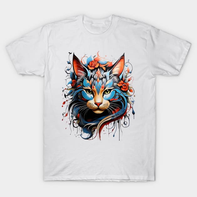 cat tattoo T-Shirt by Double You Store